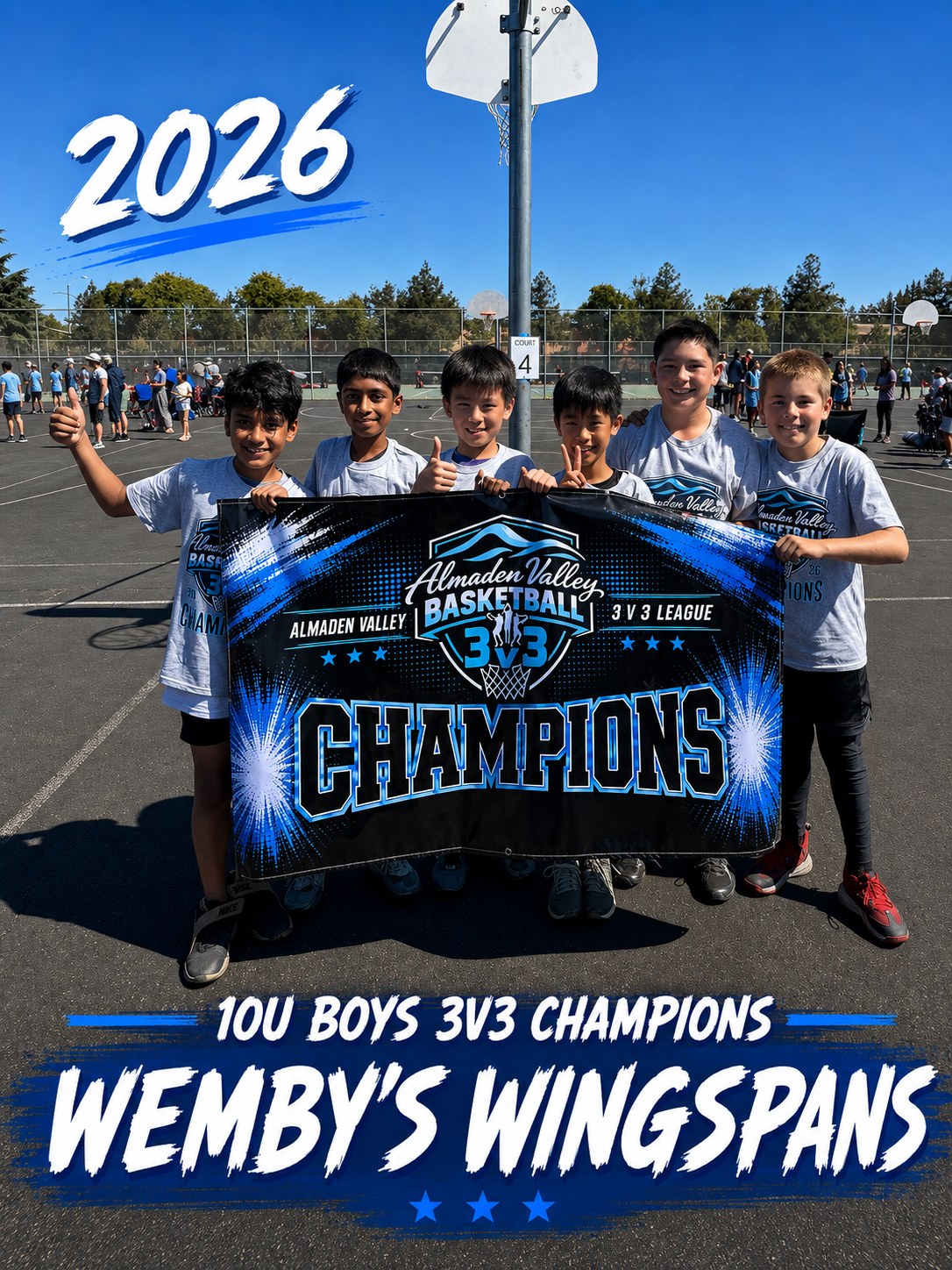 Wemby's Wingspans 10U Boys 2026 3v3 champions